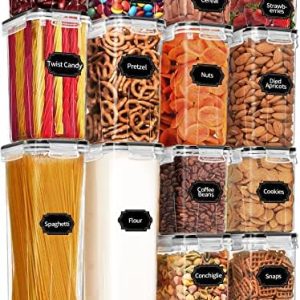 Skroam 14 Pack Airtight Food Storage Containers for Kitchen Pantry Organization and Storage, BPA...