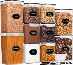 Skroam Large Airtight Food Storage Containers with Lids, 10 Pack Cereal Containers Storage Set - BPA...