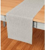 Solino Home Linen Table Runner 14 x 36 Inch – Oyster Grey, 100% Pure Linen Fabric Table Runner for...