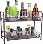 Spice Rack for Countertops,Fruit and Vegetable Storage Basket for Kitchen, 2 Tier Free Standing...