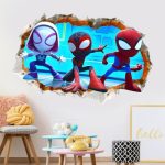 Spider and His Best Friends Sticker Children's Cartoon Bedroom Background Wall Decoration Wall...