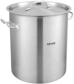 Stainless Steel Stockpot, 42 Quart Large Cooking Pots, Cookware Sauce Pot with Strainer, Lid, and...