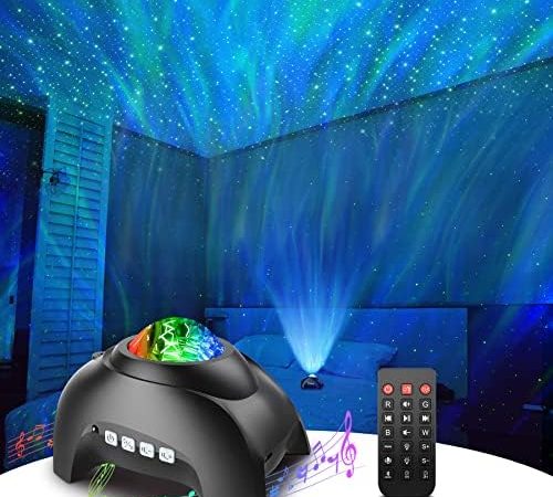 Star Projector, Galaxy Projector for Bedroom, Bluetooth Speaker and White Noise Aurora Projector,...