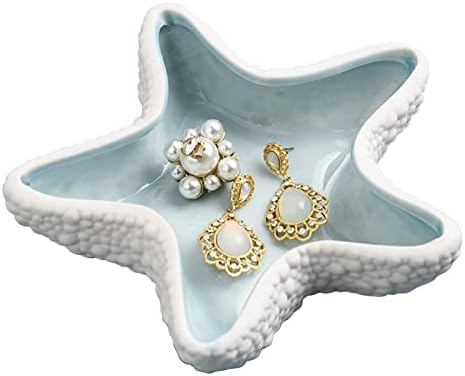 Starfish Jewelry Dish Tray Ceramic Jewelry Holder Ring Dish Trinket Tray Ceramics Tray Jewelry Dish...