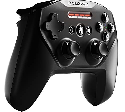 SteelSeries Nimbus+ Bluetooth Mobile Gaming Controller with iPhone Mount, 50+ Hour Battery Life,...