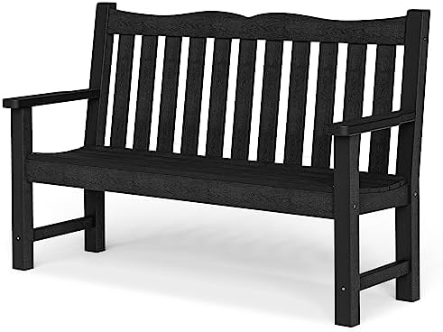 Stoog Outdoor Bench, 2-Person Garden Benches for Outdoors, All-Weather HIPS Garden Bench with 800...