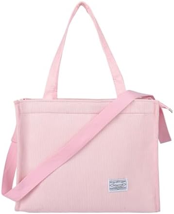 Stylish Corduroy Tote Bag for Women,Zip Crossbody Bag Satchel Handbag,Girls Shoulder Bag Hobo Bag...