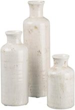 Sullivans White Ceramic Vase Set, Farmhouse Decor, Home Decorative Vase, Vases For Your Kitchen,...