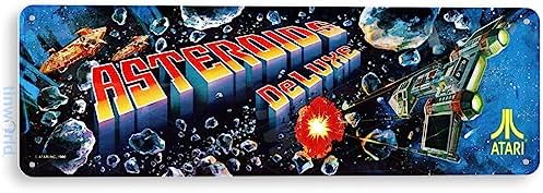 TIN SIGN Asteroids Deluxe Arcade Game Room Mame Marquee Sign Retro Classic Gaming Console Metal Sign...