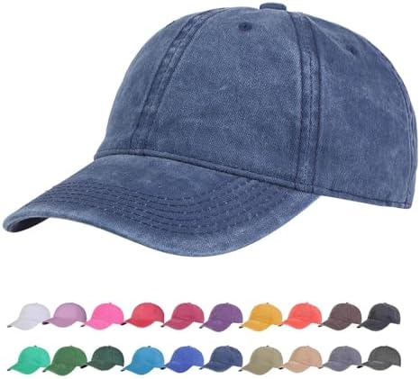 TSSGBL Vintage Cotton Washed Baseball Caps Unstructured Low Profile Adjustable Distressed Dad Hat...