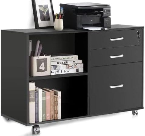 TUSY File Cabinet, Lateral File Cabinets with Wheels