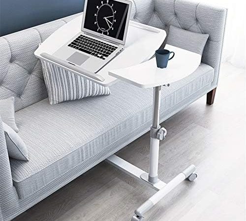 TY-ZWJ Lifting Laptop Side Table Wheels, Laptop Tray Rack Adjustable Table Mobile Desk Dumping...