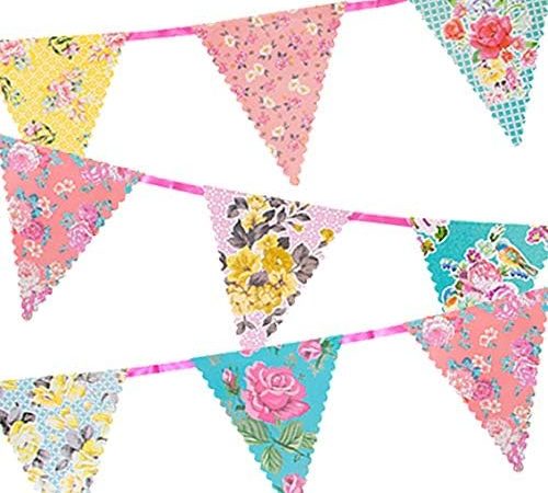 Talking Tables Vintage Floral Paper Bunting Garland 13ft | Truly Scrumptious | Mother's Day...