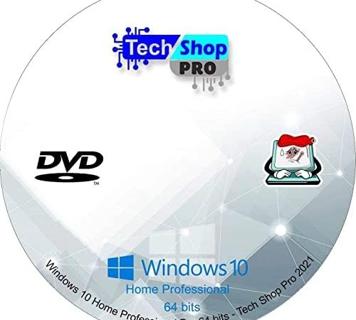 Tech-Shop-pro Compatible Windows 10 Home 32/64 Bit DVD. Install To Factory Fresh, Recover, Repair...