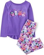 The Children's Place Girls' Long Sleeve Top and Pants 2 Piece Pajama Set