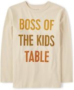 The Children's Place boys Thankful Graphic Long Sleeve T shirt
