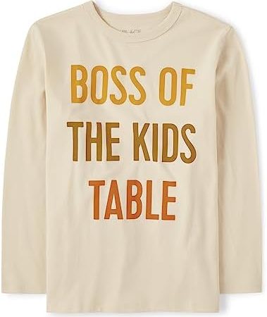 The Children's Place boys Thankful Graphic Long Sleeve T shirt