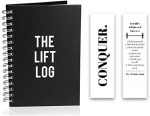 The Lift Log Workout Journal & Bookmark – 6 Month Undated (A5, 6”x 8”) Fitness Journal - Assist in...