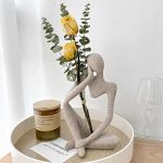 Thinker Sculptures, Sandstone Resin Thinker Statue Ornaments, Abstract Style Housewarming Gifts,...