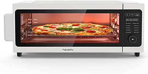Toaster Oven Air Fryer Combo - Fabuletta 10-in-1 Countertop Convection Oven 1800W, Flip Up & Away...