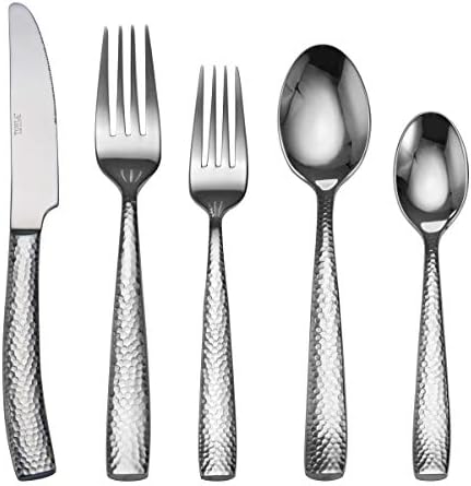 Towle Living 20-Piece Texture Stainless Steel Flatware Set, Service for 4