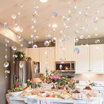 Transparent Bubble Garlands Mermaid Party Decoration Colored Blue Flat Cutouts Hanging Streamer for...