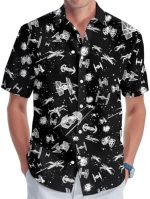 Tropical Beach Men's Hawaiian Shirt, Aloha Dog Lover Print Casual Button Shirt, Summer Gifts,...