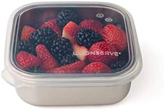 U Konserve Stainless Steel Food Storage Bento Box Container, Leak Proof Silicone Lid Dishwasher Safe...