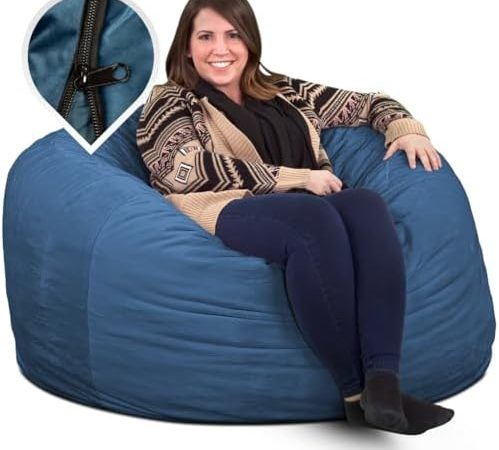 ULTIMATE SACK 4000 (4 ft.) Bean Bag Chair Cover in Multiple Colors: Cover ONLY. (4000, Cloud Suede)