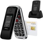 USHINING 4G Senior Flip Phone Unlocked with Speed Talk SIM Card Big Button Clear Sound Seniors Cell...