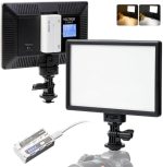 VILTROX L116T 3300K-5600K LED Photography Light Kit with NP-F550 Battery, Super Thin On Camera LED...