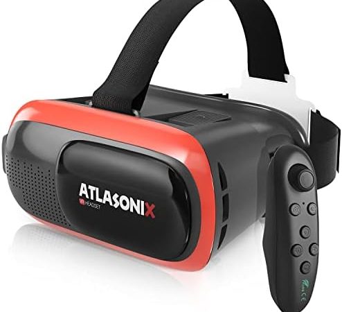 VR Headset for Phone with Controller | Virtual Reality Game System Compatible with iPhone and...