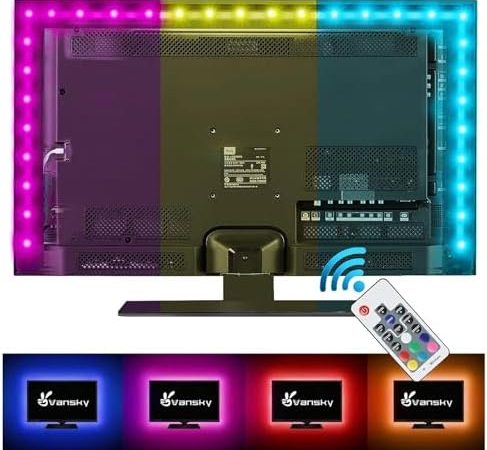 Vansky LED Strip Lights, Bias Lighting Strip for TV USB Powered for 40-60 Inch Flat Screen TV,...