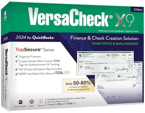 VersaCheck X9 2024 for QuickBooks – 5 User Finance and Check Creation Software