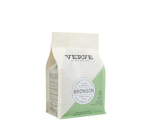 Verve Coffee Roasters Whole Bean Coffee Bronson Blend | French Dark Roast, Direct Trade, Resealable...