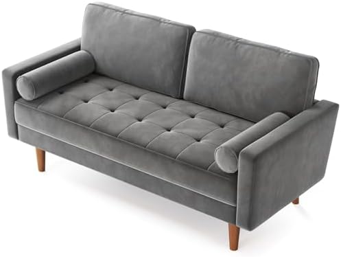Vesgantti 58 inch Loveseat Sofa, Modern Couches with Button Tufted Seat Cushion, Velvet Sofa with 2...