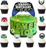 Video Game Cake Topper 73 PCS Video Game Cake Decoration, Game Themed Birthday Party Supplies for...