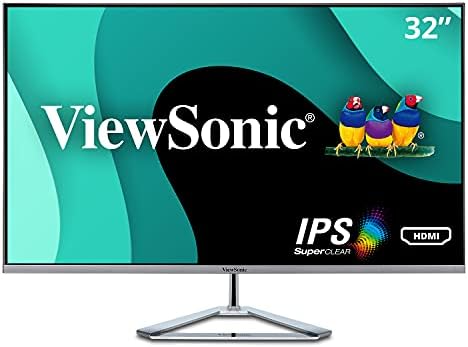 ViewSonic VX3276-MHD 32 Inch 1080p Widescreen IPS Monitor with Ultra-Thin Bezels, Screen Split...