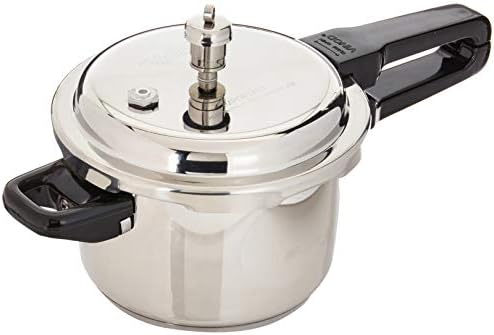 Vinod V-3L Stainless Steel Sandwich Bottom Pressure Cooker, 3-Liter, Medium, Silver