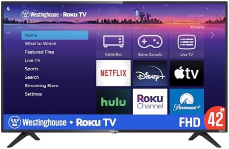 Westinghouse Roku TV - 42 Inch Smart TV, 1080P LED Full HD TV with Wi-Fi Connectivity and Mobile...