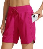 Willit Women's 7" Athletic Running Shorts Long Workout Hiking Shorts Quick Dry High Waisted Active...