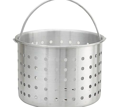 Winware Professional Aluminum Steamer Basket Fits 20-Quart Stock Pot, Silver