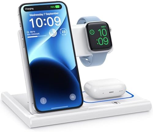 Wireless Charger, 3 in 1 Wireless Charging Station for Multiple Devices,Wireless Charging Stand for...