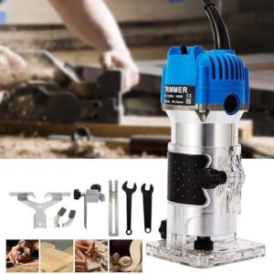 Wood Routers, Electric Wood Trimmer Router Tool, Compact Wood Router Tool Hand Trimmer, Cutting...
