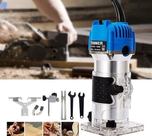 Wood Routers, Electric Wood Trimmer Router Tool, Compact Wood Router Tool Hand Trimmer, Cutting...