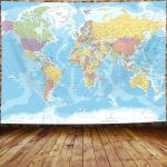 World Map Tapestry Wall Hanging, Map of The World with National Educational Wall Tapestries Room...