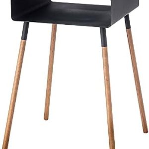 YAMAZAKI Storage Home | Steel + Wood | Tall | End + Side Tables, Black