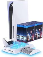 YUANHOT Vertical Cooling Stand Compatible with PS5 Console, Charging Station Dock with Controller...