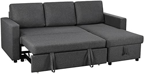 Yaheetech 83" Living Room Sofa Couch with Linen Fabric Modern Large Sectional Set with Chaise Lounge...