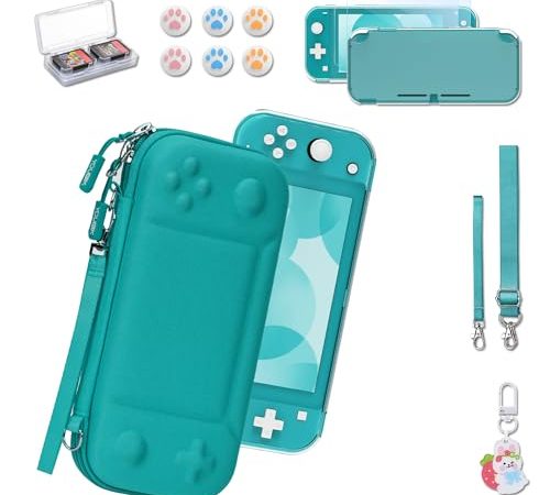 Younik Switch Lite Case, Green Case for Switch Lite, 14 in 1 Switch Lite Accessories Bundle with...